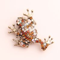 Simple Style Commute Frog Alloy Asymmetrical Rhinestones Women's Brooches sku image 1
