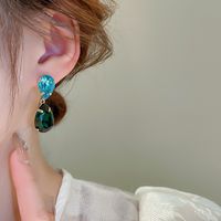 1 Pair Sweet Water Droplets Inlay Alloy Rhinestones Drop Earrings main image 4