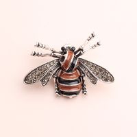 Cute Bee Alloy Asymmetrical Rhinestones Women's Brooches sku image 2