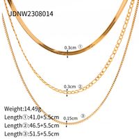 Ig Style Solid Color Stainless Steel Plating 18k Gold Plated Necklace sku image 6