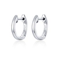 1 Pair Casual Simple Style Round Sterling Silver Earrings sku image 3