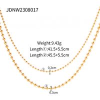 Ig Style Solid Color Stainless Steel Plating 18k Gold Plated Necklace sku image 2