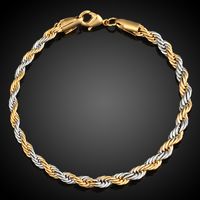 Casual Simple Style Twist Copper Plating Unisex Twisted Cable Bracele main image 5