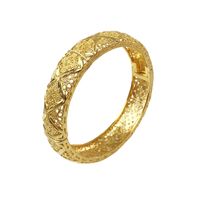 Ethnic Style Solid Color Copper Gold Plated Bangle In Bulk main image 4