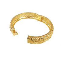 Ethnic Style Solid Color Copper Gold Plated Bangle In Bulk main image 3