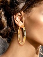 Wholesale Jewelry Ig Style Circle Alloy Hoop Earrings main image 1