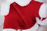 الحيوانات الأليفة ملابس عيد الميلاد الكلب الكلب الصغير عيد الميلاد الثلج سانتا كلوز القطيفة سميكة أحمر عطلة جديدة main image 2
