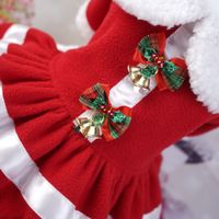 Pet Christmas Clothes Dog Small Dog Christmas Snowflake Santa Claus Plush Thickened Red Holiday New Product main image 3