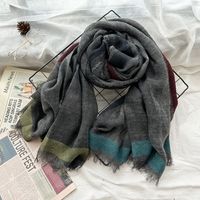 Women's Simple Style Stripe Acrylic Artificial Wool Winter Scarves sku image 5