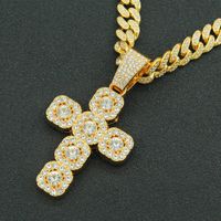 Hip-hop Cross Alloy Inlay Rhinestones Men's Pendant Necklace Necklace Pendant main image 1