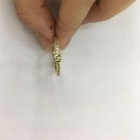 Cute Simple Style Commute Letter Copper Plating Inlay Zircon 14k Gold Plated White Gold Plated Open Rings sku image 18