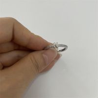 Cute Simple Style Commute Letter Copper Plating Inlay Zircon 14k Gold Plated White Gold Plated Open Rings sku image 35