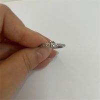 Cute Simple Style Commute Letter Copper Plating Inlay Zircon 14k Gold Plated White Gold Plated Open Rings sku image 39