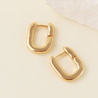1 Pair Vintage Style U Shape Plating Copper Hoop Earrings main image 3