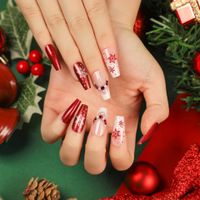 Christmas Cute Candy Bow Knot Elk Resin Nail Patches 1 Set sku image 72