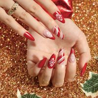 Christmas Cute Candy Bow Knot Elk Resin Nail Patches 1 Set sku image 10