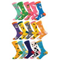 Unisexe Décontractée Géométrique Coton Crew Socks Une Paire main image 6