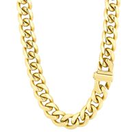 Stainless Steel 18K Gold Plated Hip-Hop Plating Solid Color Necklace main image 3