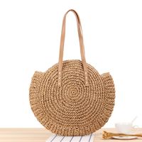 Women's Large Spring&summer Straw Vacation Shoulder Bag Straw Bag sku image 2