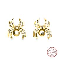 1 Pair Cartoon Style Spider Sterling Silver Ear Studs sku image 2