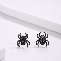 1 Pair Cartoon Style Spider Sterling Silver Ear Studs main image 2