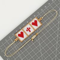 Bohemian Heart Shape Seed Bead Women's Bracelets Drawstring Bracelets sku image 1