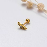 1 Piece Sweet Simple Style Geometric Wings Butterfly Plating Inlay Copper Zircon Cartilage Earrings main image 6