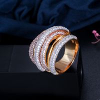 Hochzeit Einfacher Stil Koreanische Art Ball Kupfer 14 Karat Vergoldet Vergoldet Überzogen Mit Rhodium Künstliche Edelsteine Ringe In Masse main image 8
