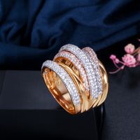 Hochzeit Einfacher Stil Koreanische Art Ball Kupfer 14 Karat Vergoldet Vergoldet Überzogen Mit Rhodium Künstliche Edelsteine Ringe In Masse main image 9