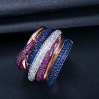 Wedding Simple Style Korean Style Ball Copper 14k Gold Plated Gold Plated Rhodium Plated Artificial Gemstones Rings In Bulk main image 6