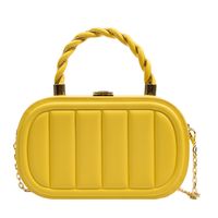 Women's Small Pu Leather Solid Color Elegant Classic Style Square Lock Clasp Shoulder Bag Handbag Crossbody Bag sku image 4