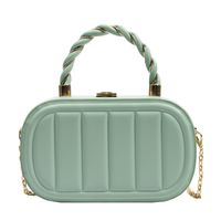 Women's Small Pu Leather Solid Color Elegant Classic Style Square Lock Clasp Shoulder Bag Handbag Crossbody Bag sku image 6