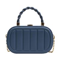 Women's Small Pu Leather Solid Color Elegant Classic Style Square Lock Clasp Shoulder Bag Handbag Crossbody Bag sku image 7