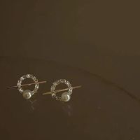 1 Pair Basic Classic Style Geometric Plating Alloy Ear Studs main image 4