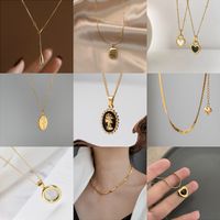 2023 New Trendy High-grade Simple Graceful Titanium Steel Necklace For Women Spring And Summer Hot-selling Non-fading Exquisite Clavicle Chain main image 6
