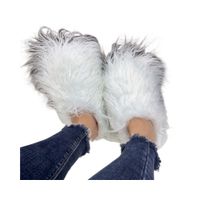 Unisex Streetwear Solid Color Round Toe Plush Slippers main image 3