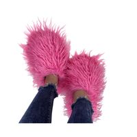 Unisex Streetwear Solid Color Round Toe Plush Slippers main image 6