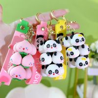 Cute Rabbit Panda Pvc Unisex Keychain main image 6