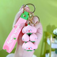 Cute Rabbit Panda Pvc Unisex Keychain sku image 3