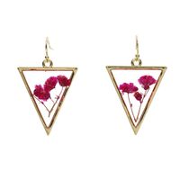Wholesale Jewelry Elegant Sweet Triangle Flower Resin Epoxy Ear Hook main image 3