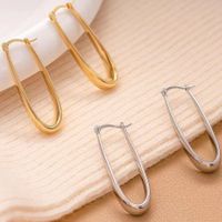 1 Pair Vintage Style Simple Style U Shape Plating Copper 18k Gold Plated Hoop Earrings main image 1