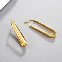 1 Pair Vintage Style Simple Style U Shape Plating Copper 18k Gold Plated Hoop Earrings main image 4