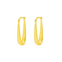 1 Pair Vintage Style Simple Style U Shape Plating Copper 18k Gold Plated Hoop Earrings main image 3