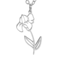 Simple 18k Real Gold Plating Non-fading Ten Birthday Month Flower 304 Material Diy Stainless Steel Pendant sku image 2