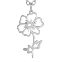 Simple 18k Real Gold Plating Non-fading Ten Birthday Month Flower 304 Material Diy Stainless Steel Pendant sku image 10