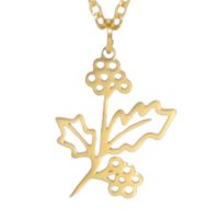 Simple 18k Real Gold Plating Non-fading Ten Birthday Month Flower 304 Material Diy Stainless Steel Pendant sku image 24
