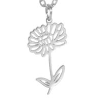 Simple 18k Real Gold Plating Non-fading Ten Birthday Month Flower 304 Material Diy Stainless Steel Pendant sku image 11
