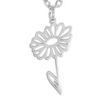 Simple 18k Real Gold Plating Non-fading Ten Birthday Month Flower 304 Material Diy Stainless Steel Pendant sku image 4