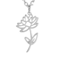 Simple 18k Real Gold Plating Non-fading Ten Birthday Month Flower 304 Material Diy Stainless Steel Pendant sku image 7