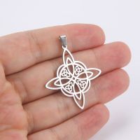 Simple Style Witch Knot Solid Color Stainless Steel Plating Hollow Out Charms main image 5